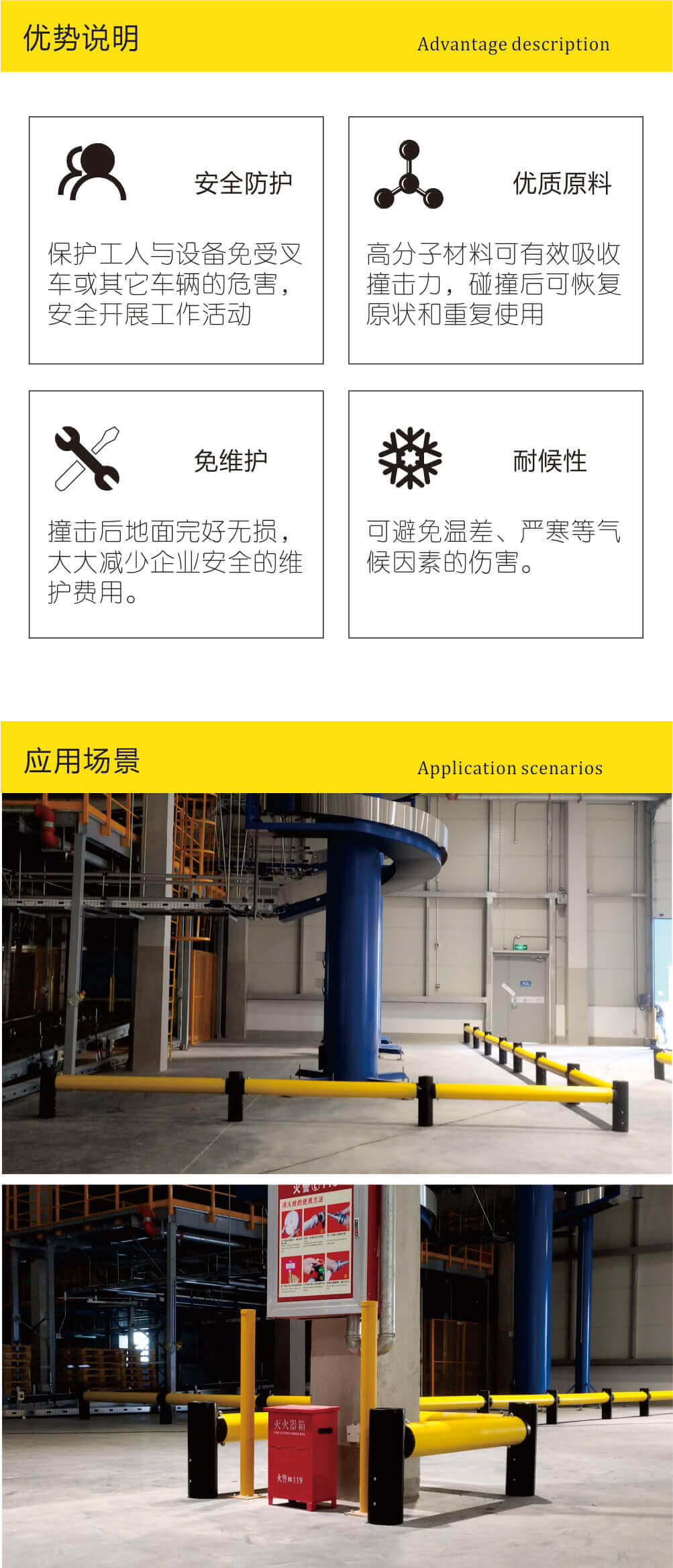 单轨安全护栏结构与规格图